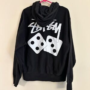 Stussy Signature Big Logo Dice Hoodie Black Men’s Medium